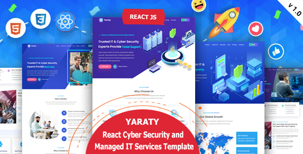 Yaraty - React js Cyber Security & Managed IT Services Template Yaraty - React js Cyber Security & Managed IT Services Template
