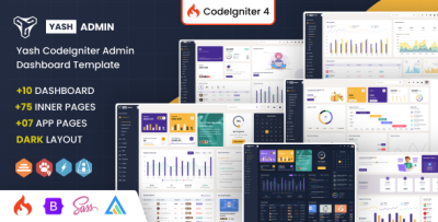 YashAdmin - Codeigniter Sales Management System Admin Dashboard Template