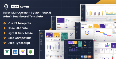 YashAdmin - VueJS  Sales Management System Admin Dashboard Template