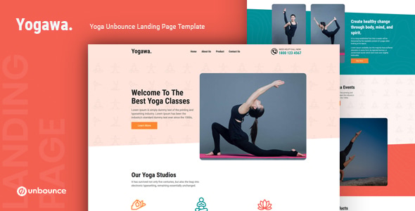Yogawa — Yoga Unbounce Landing Page Template Yogawa — Yoga Unbounce Landing Page Template