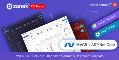 Zanex - ASPNet Core Admin & Dashboard Template