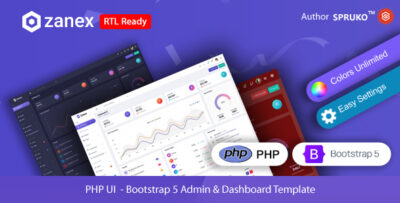 Zanex - PHP Admin & Dashboard Template