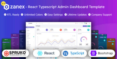 Zanex - Typescript React Admin Dashboard Template