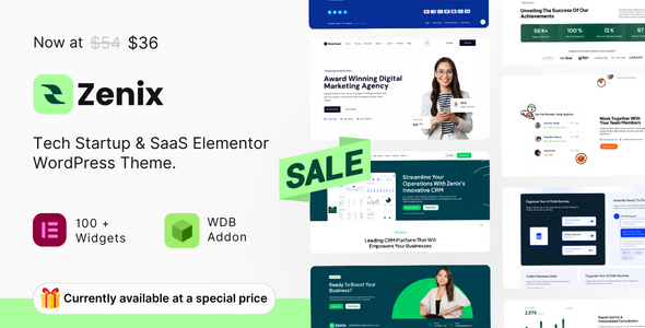 Zenix - Tech Startup & SaaS Elementor WordPress Theme Zenix - Tech Startup & SaaS Elementor WordPress Theme