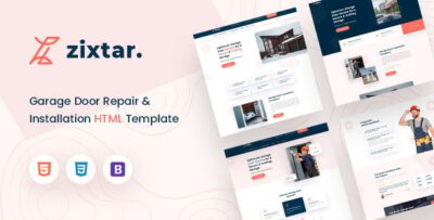 Zixtar - Garage Door Services HTML Template