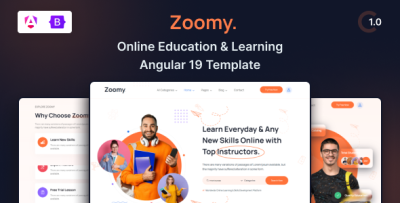 Zoomy - Lightweight LMS & Education Angular Theme