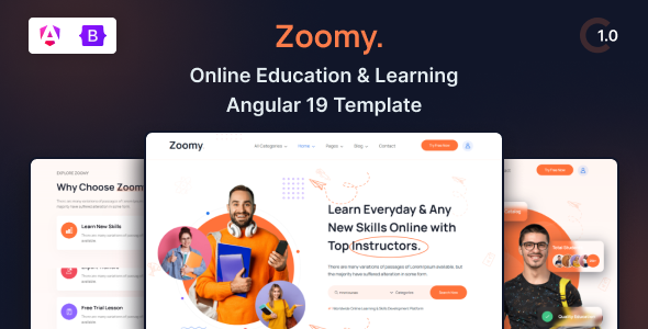 Zoomy - Lightweight LMS & Education Angular Theme Zoomy - Lightweight LMS & Education Angular Theme