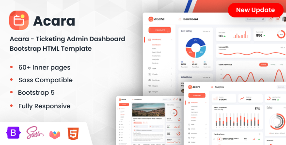 Acara - Ticketing Admin Dashboard Bootstrap HTML Template Acara - Ticketing Admin Dashboard Bootstrap HTML Template