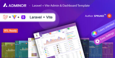 Adminor- Laravel Admin & Dashboard Template