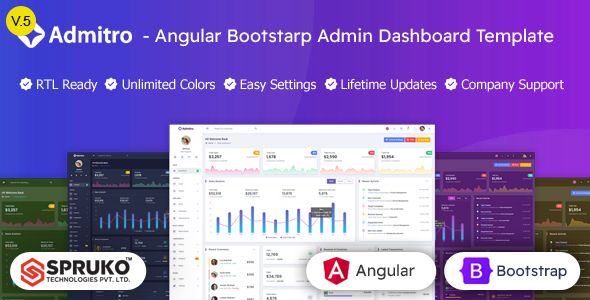 Admitro - Angular Framework Admin Dashboard Template Admitro - Angular Framework Admin Dashboard Template
