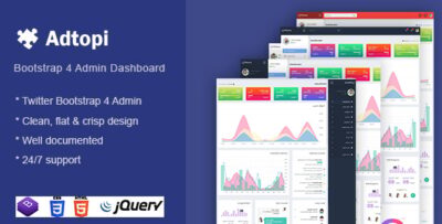 Adtopi - Responsive Dashboard Admin Template