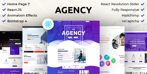 Agency : Creative Business Multipurpose ReactJS Template Agency : Creative Business Multipurpose ReactJS Template