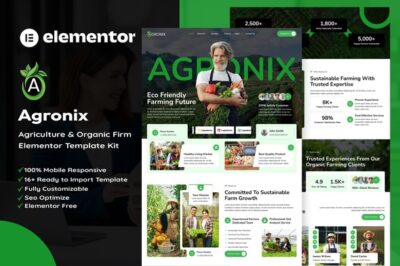Agronix - Agriculture & Organic Farming Elementor Template Kit