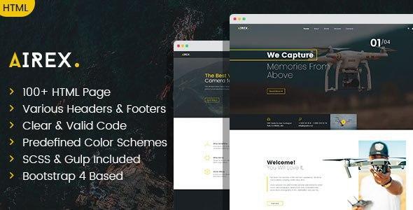 Airex - Drone and Copter Single and Multi page HTML template Airex - Drone and Copter Single and Multi page HTML template