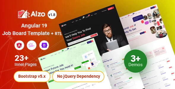 Alzo - Job Board Angular 19 Template with SSR Alzo - Job Board Angular 19 Template with SSR