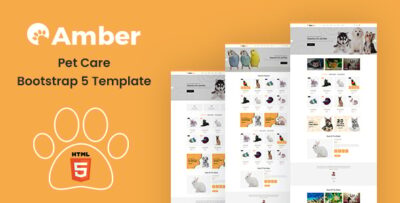 Amber - Pet Care Bootstrap 5 Template