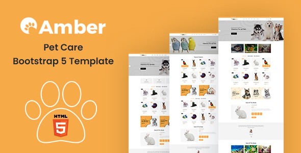 Amber - Pet Care Bootstrap 5 Template Amber - Pet Care Bootstrap 5 Template