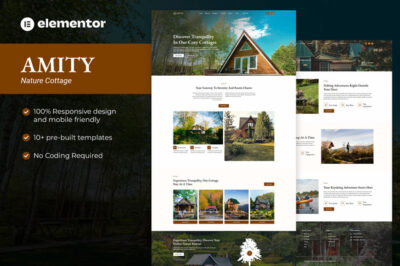 Amity - Nature Cottage Elementor Pro Template Kit