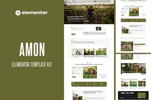 Amon - Nursery & Gardening Elementor Template Kit Amon - Nursery & Gardening Elementor Template Kit
