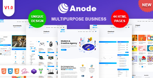 Anode - Multipurpose Business & Digital Agency HTML Template Anode - Multipurpose Business & Digital Agency HTML Template