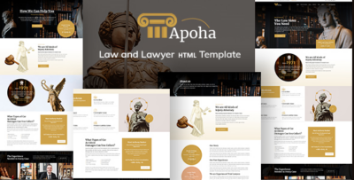 Apoha - Law and Lawyer HTML Template