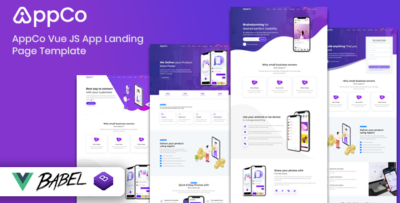 AppCo - Vue JS App Landing Page Template