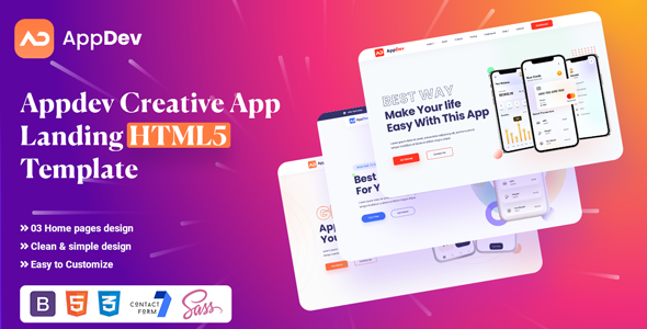 Appdev - App Landing HTML5 Template Appdev - App Landing HTML5 Template