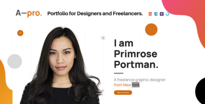 Apro - Portfolio for Designers & Freelancers