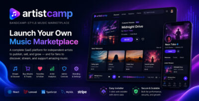 Artistcamp - Bandcamp-Style SaaS Music Marketplace