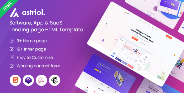 Astriol - Software, App & SaaS Landing HTML Template Astriol - Software, App & SaaS Landing HTML Template