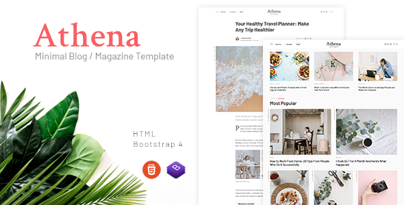 Athena - Minimal Blog/Magazine HTML Template Athena - Minimal Blog/Magazine HTML Template