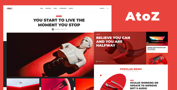 AtoZ - Blog and Magazine HTML Template AtoZ - Blog and Magazine HTML Template