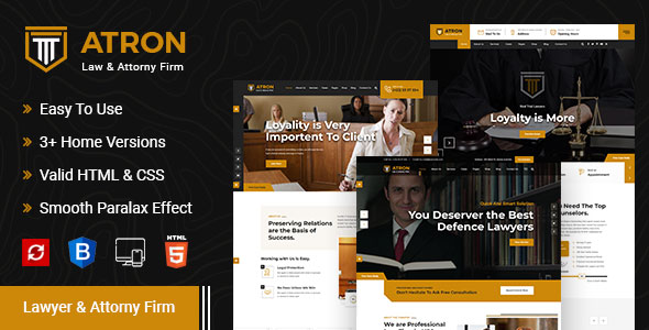 Atron - Law Firm HTML Template Atron - Law Firm HTML Template