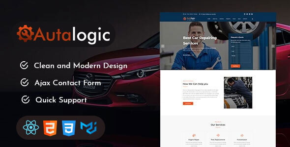 Autalogic - Car Repair Services React Template Autalogic - Car Repair Services React Template