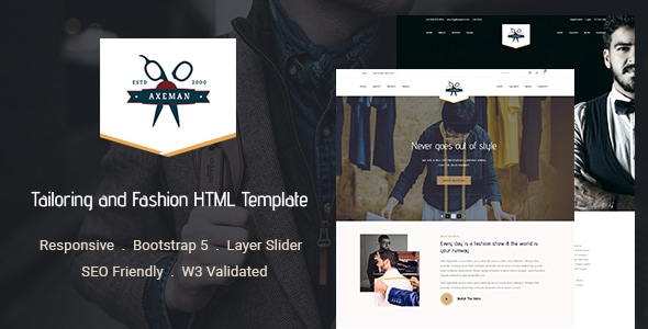Axeman - Tailoring and Fashion HTML Template Axeman - Tailoring and Fashion HTML Template