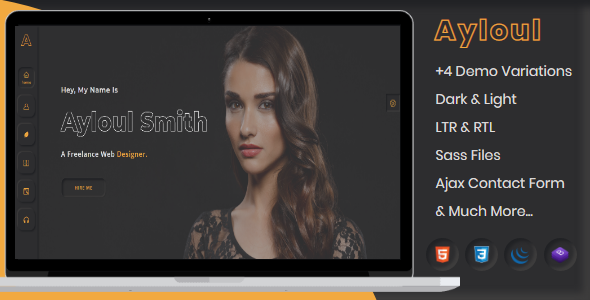 Ayloul - Creative Portfolio Template + RTL Ayloul - Creative Portfolio Template + RTL