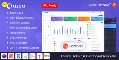Azea - Laravel Admin & Dashboard Template
