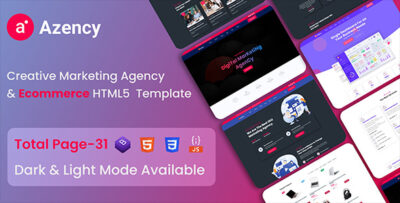 Azency - Creative Marketing Agency & eCommerce HTML Template