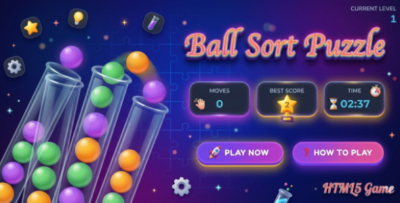Ball Sort | HTML5 Color Sorting Puzzle Game