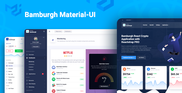 Bamburgh React Admin Template with Material-UI Bamburgh React Admin Template with Material-UI