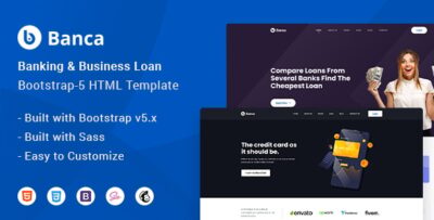Banca - Banking & Business Loan Bootstrap-5 HTML Website  Template
