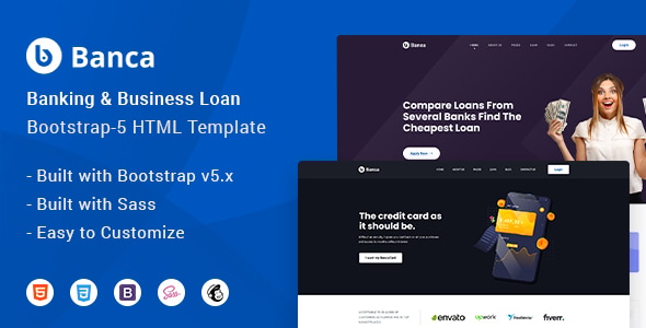 Banca - Banking & Business Loan Bootstrap-5 HTML Website Template Banca - Banking & Business Loan Bootstrap-5 HTML Website Template