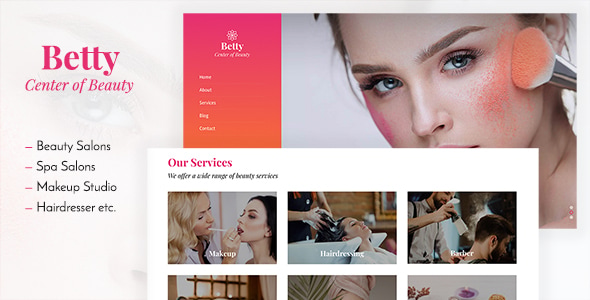 Betty | Beauty Salon and Makeup Template Betty | Beauty Salon and Makeup Template