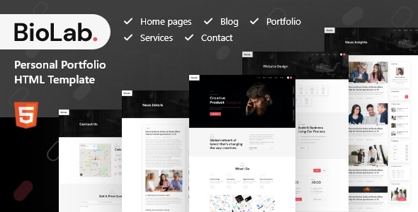 BioLab - Personal Portfolio, CV Html Template BioLab - Personal Portfolio, CV Html Template