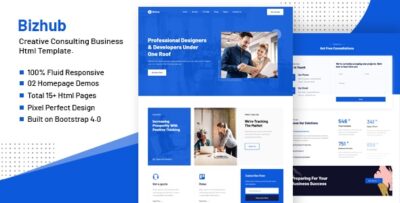 Bizhub - Consulting Business HTML Template