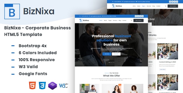 BizNixa - Corporate Business HTML5 Template BizNixa - Corporate Business HTML5 Template