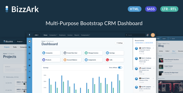 BizzArk - Multi-Purpose Business CRM Saas Admin BizzArk - Multi-Purpose Business CRM Saas Admin