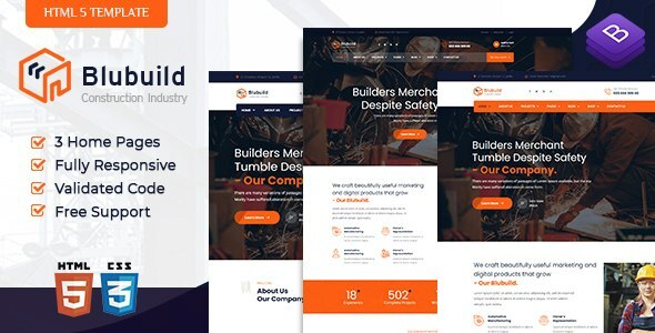 BluBuild - Industrial Construction HTML Template BluBuild - Industrial Construction HTML Template