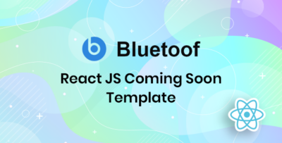 Bluetoof - React JS Coming Soon Template