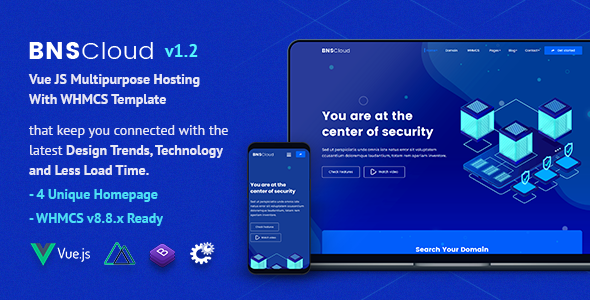 BNSCloud | Vue JS Multipurpose Hosting Template BNSCloud | Vue JS Multipurpose Hosting Template